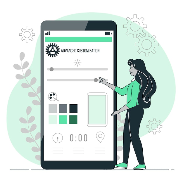 Ilustración del concepto de personalización avanzada