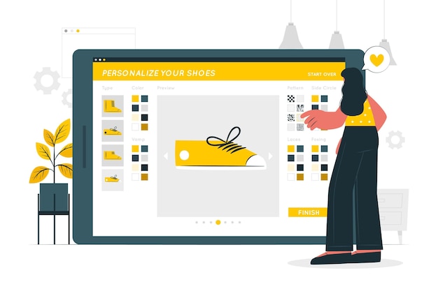 Ilustración del concepto de personalización