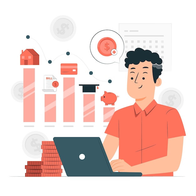 Ilustración del concepto de planificación financiera