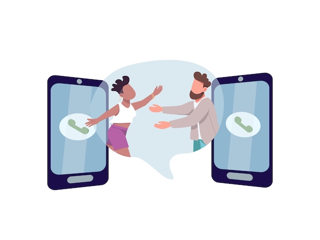 Ilustración de concepto plano de comunicación