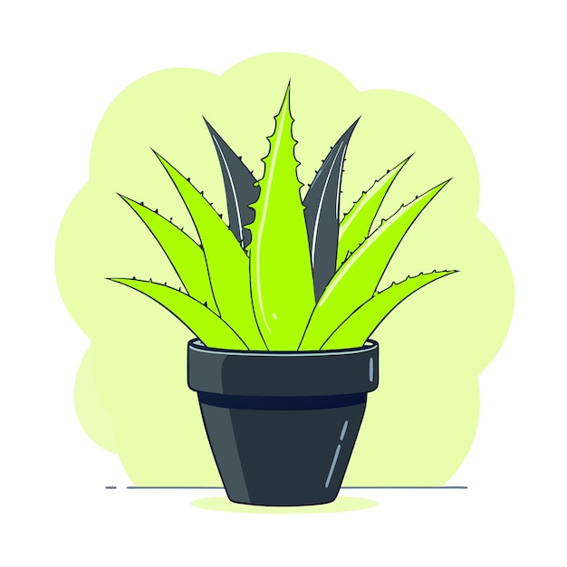 Ilustración del concepto de planta de interior