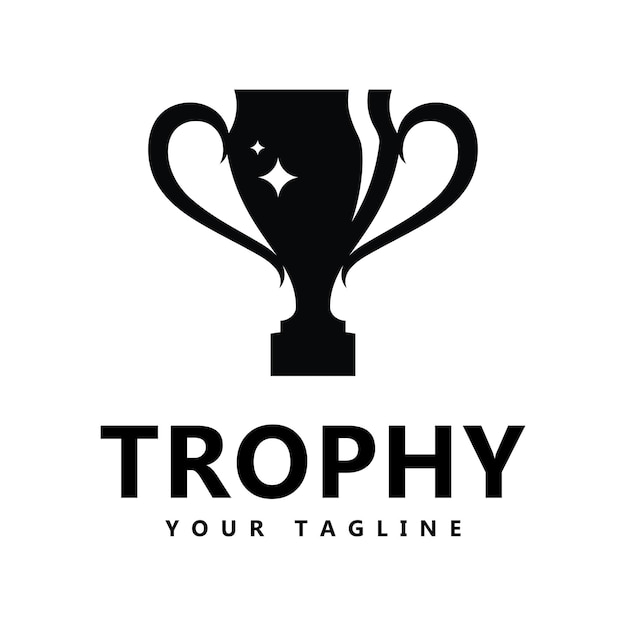 Ilustración de concepto de plantilla de logotipo de vector de copa de trofeo