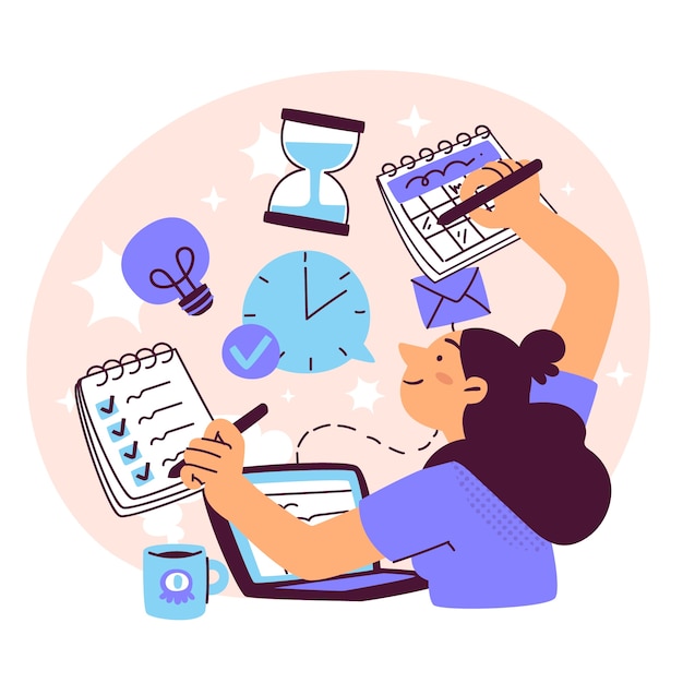 Ilustración del concepto de productividad