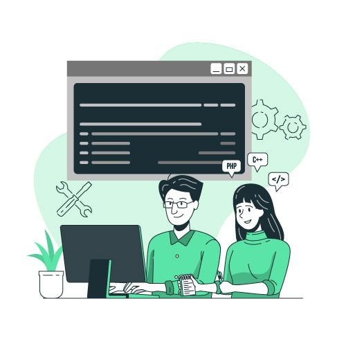 Ilustración del concepto de programación en pareja