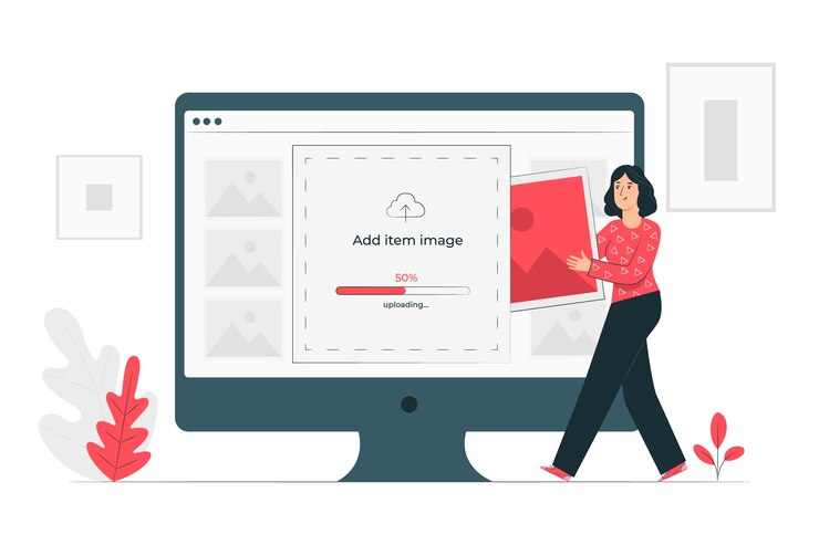 Vector ilustración de concepto publicación de imagen