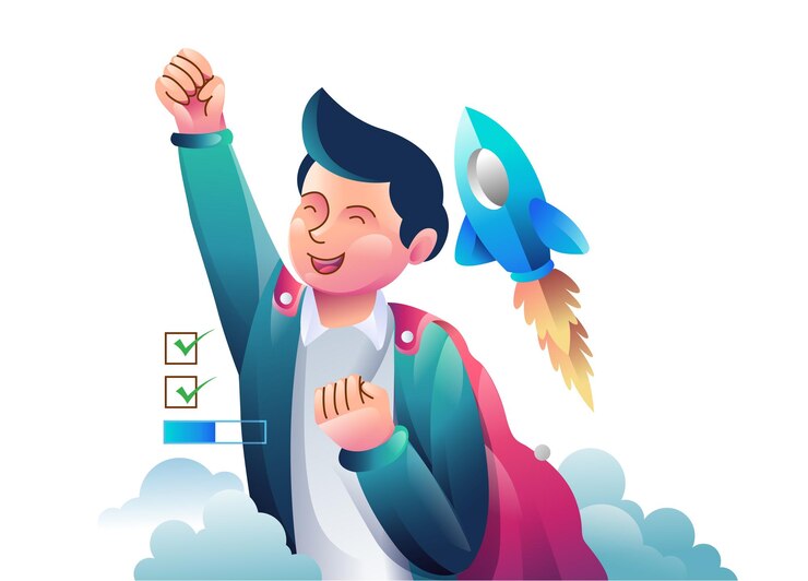 Vector ilustración del concepto de puesta en marcha ilustración de diseño plano moderno