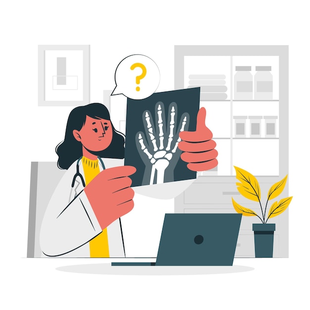 Ilustración del concepto de radiografía