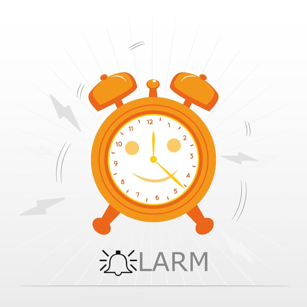 Ilustración del concepto de reloj despertador