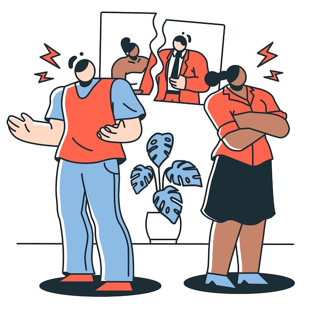 Ilustración del concepto de ruptura