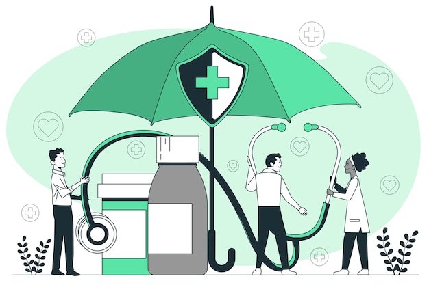 Ilustración del concepto de salud pública