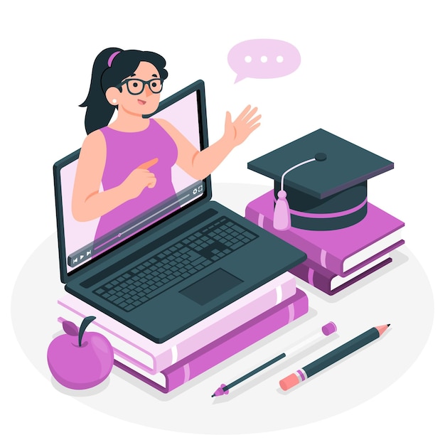 Ilustración del concepto de seminario web