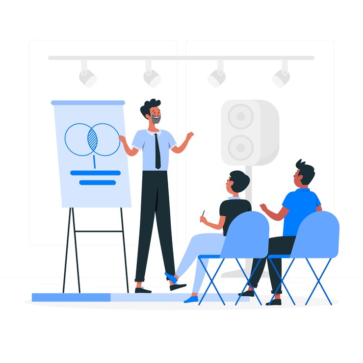 Vector ilustración del concepto de seminario