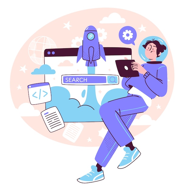 Ilustración del concepto de SEO
