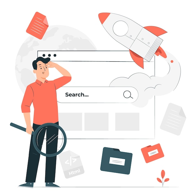 Ilustración del concepto de SEO