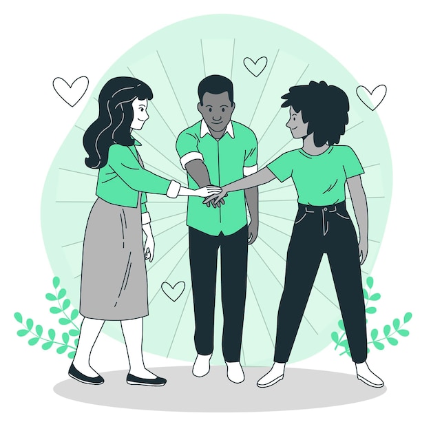 Ilustración del concepto de solidaridad
