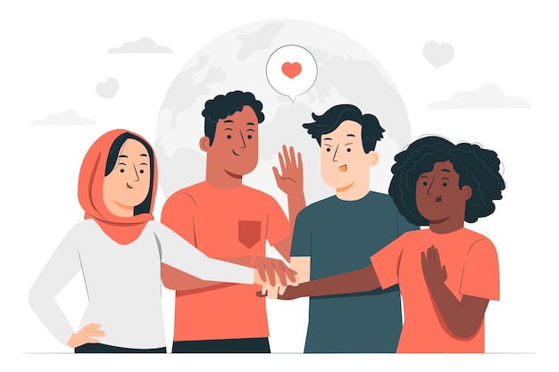 Ilustración del concepto de solidaridad