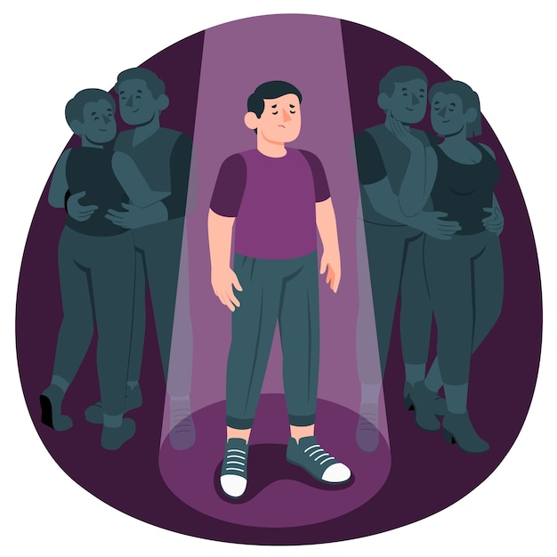Ilustración del concepto solitario
