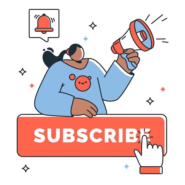 Ilustración del concepto de suscriptor
