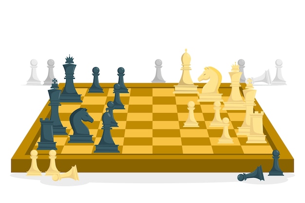Ilustración del concepto del tablero de ajedrez