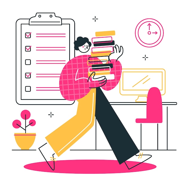 Ilustración del concepto de tarea