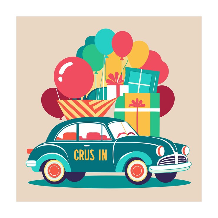 Vector ilustración del concepto de la tarjeta de celebración de cumpleaños