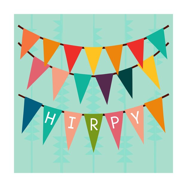 Ilustración del concepto de la tarjeta de celebración de cumpleaños