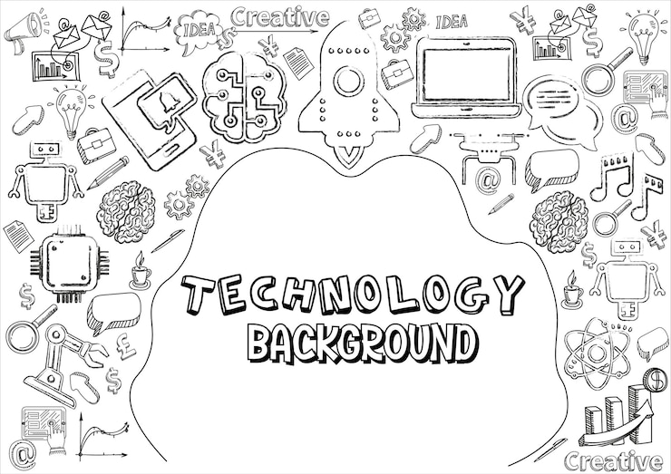 Vector ilustración del concepto de tecnología y negocios.