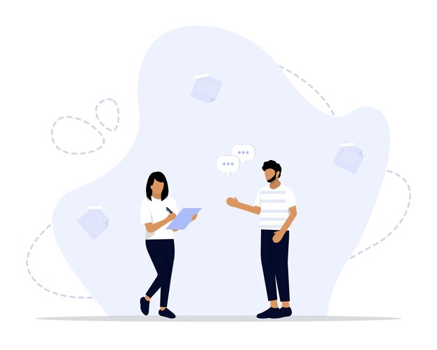 Ilustración del concepto de tomar notas