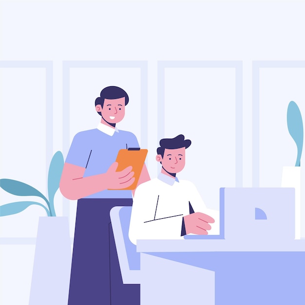 Ilustración de concepto de trabajo de pasantía