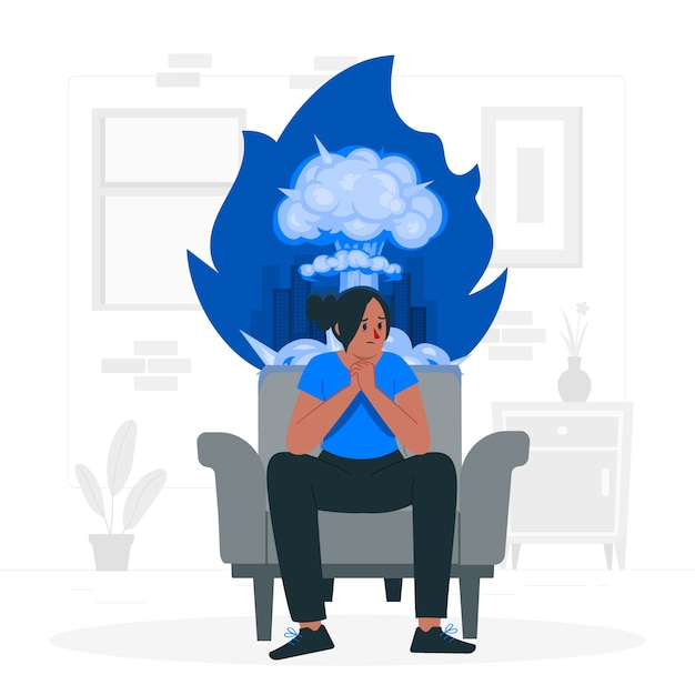 Ilustración del concepto de trastorno de estrés postraumático