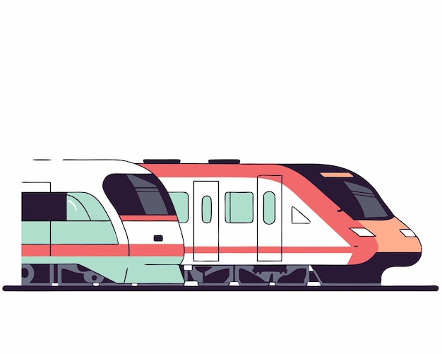 Ilustración del concepto de tren de alta velocidad