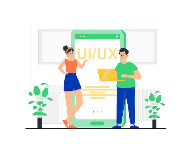 Ilustración del concepto de ui ux
