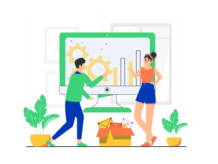 Ilustración del concepto de ui ux