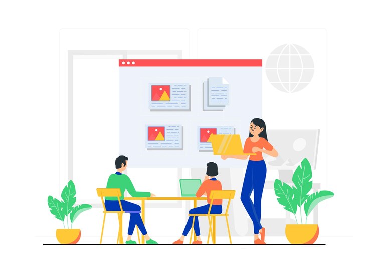 Ilustración del concepto de ui ux