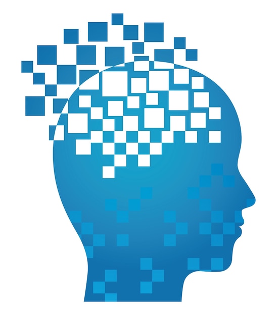 Ilustración del concepto de vector de inteligencia artificial aislado en un fondo blanco