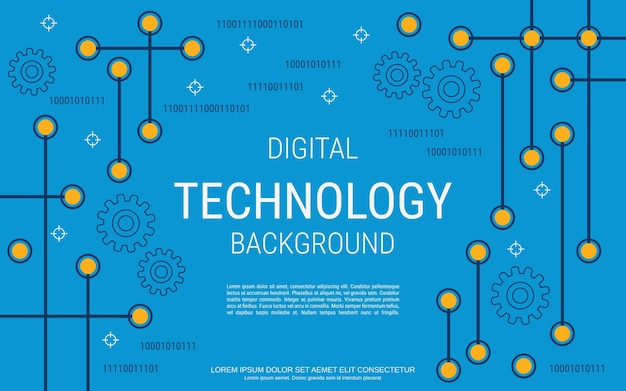 Ilustración de concepto de vector de tecnología digital