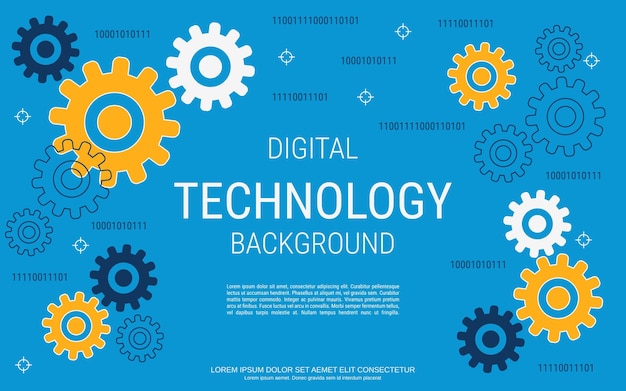 Ilustración del concepto de vector de tecnología digital