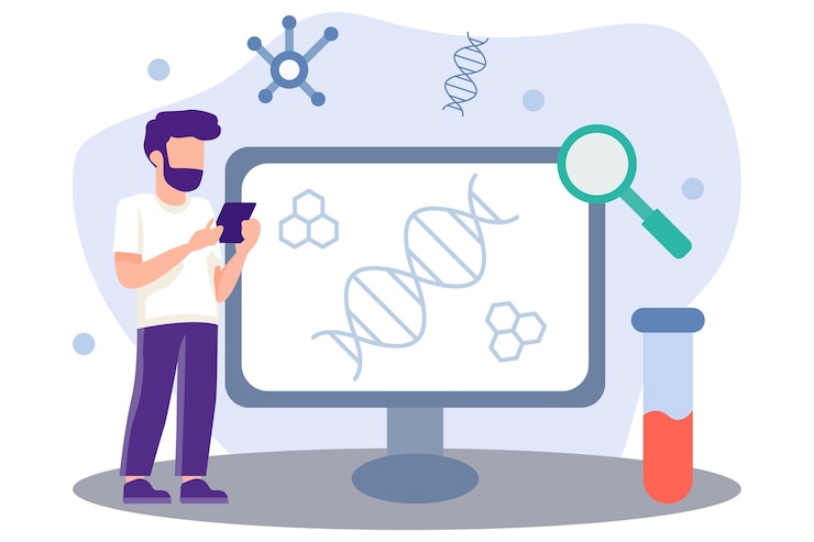 Vector ilustración del concepto vectorial del adn