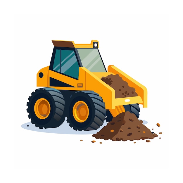 Ilustración del concepto de vehículo de construcción