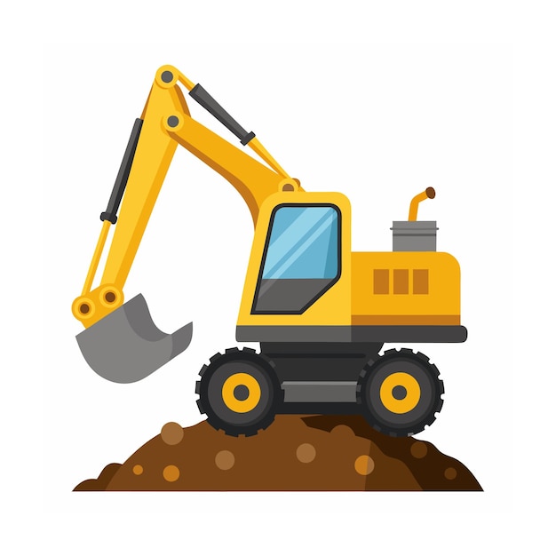 Ilustración del concepto de vehículo de construcción
