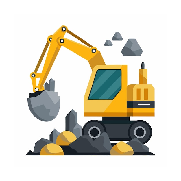 Ilustración del concepto de vehículo de construcción
