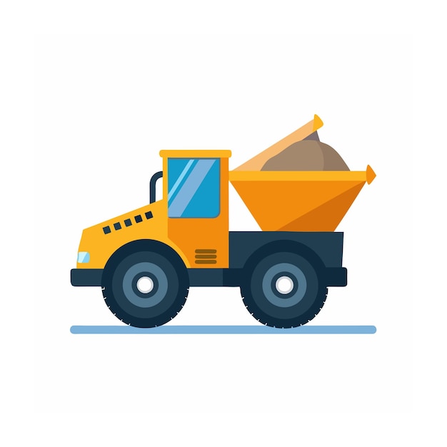 Ilustración del concepto de vehículo de construcción