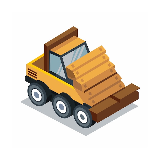 Ilustración del concepto de vehículo de construcción