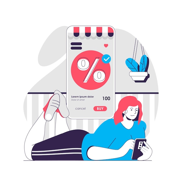Ilustración de concepto de venta de descuento