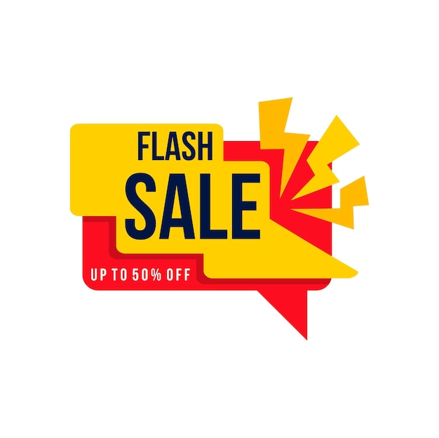 Ilustración del concepto de venta flash icono de publicación de plantilla simple para medios secila fondo venta flash b