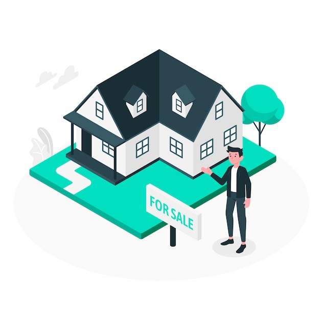 Ilustración del concepto de venta