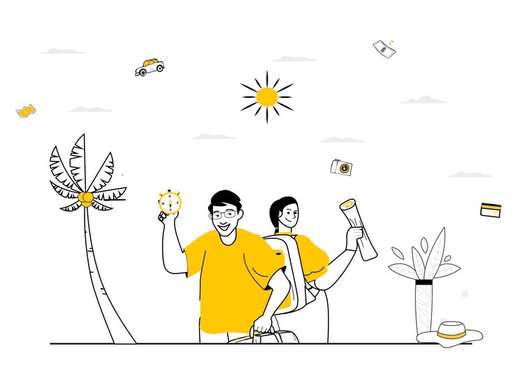 Ilustración del concepto de viaje