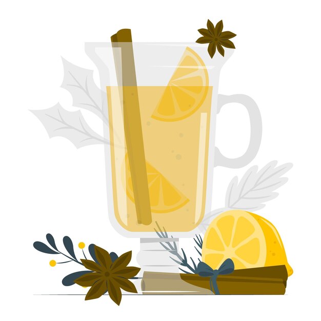 Ilustración de concepto de vino caliente