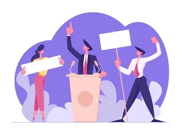 Ilustración del concepto de votación y elección