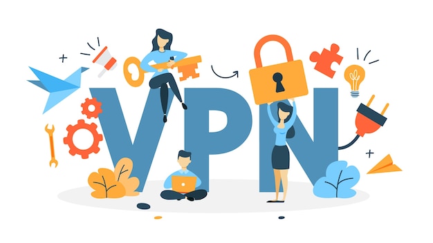 Ilustración del concepto de VPN